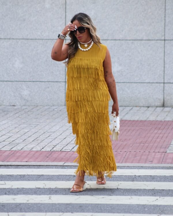 Vestido Franjas