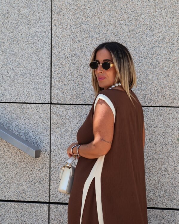 Vestido Castanho e Bege - Image 2