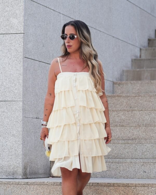 Vestido Amarelo Folhos - Image 3